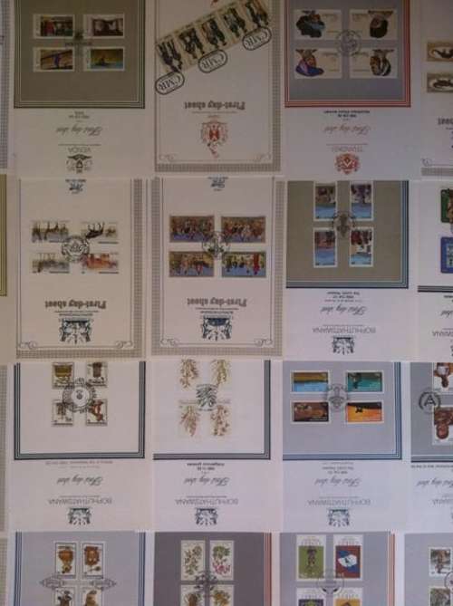 20 X HOMELANDS FIRST DAY SHEETS