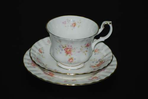 Royal Albert Peach Rose Trio, (one of many trio`s)