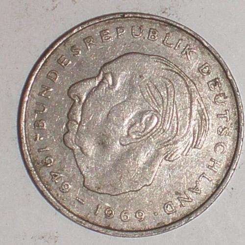 Bundes Republik Deutschland 1949 - 1969 2 Deutsche Mark (1973)