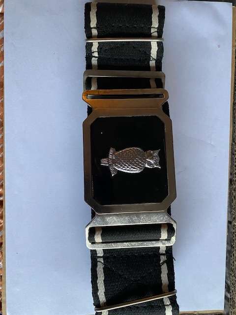 Military Intelligence Stable Belt and Buckle.