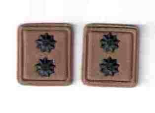 Lieutenant collar badges rubber