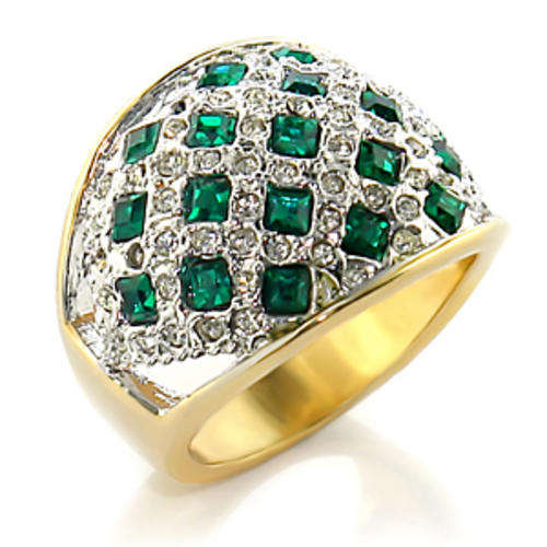 EMERALD PAVE SET COCKTAIL RING