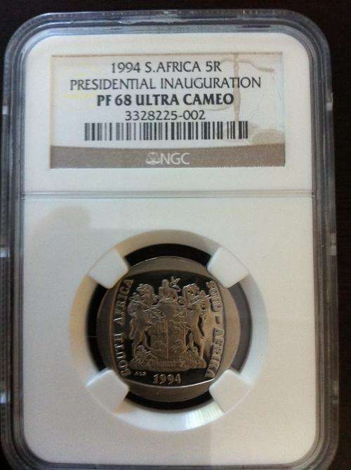 **1994 S.Africa 5R Presidential Inauguration PF 68 Ultra Cameo!!!!**