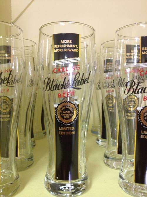 Black Label Draught Glasses 500 ML ( Set of 6 Glasses )