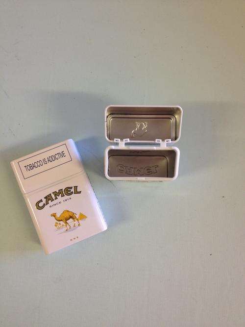Camel White Tin Cigarette Pack Holder