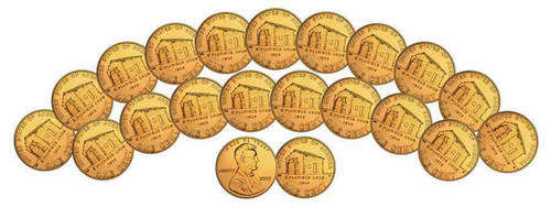2009 - 24Kt Gold Plated Abraham Lincoln 1 Cent Coin ( Please See Pics )