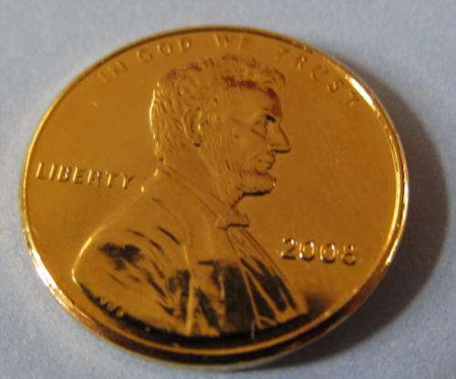 2009 - 24Kt Gold Plated Abraham Lincoln 1 Cent Coin