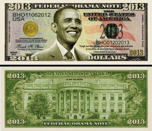 BARACK OBAMA 2013 PRESIDENTIAL DOLLAR BILL