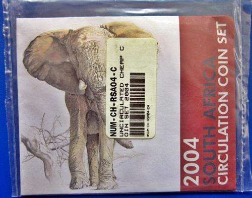 2004 South Africa Circulation Coin Set Still Sealed in Plastic - VERY LOW MINTAGE 1131