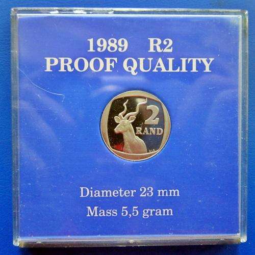 Proof 1989 South Africa R2 in Capsule