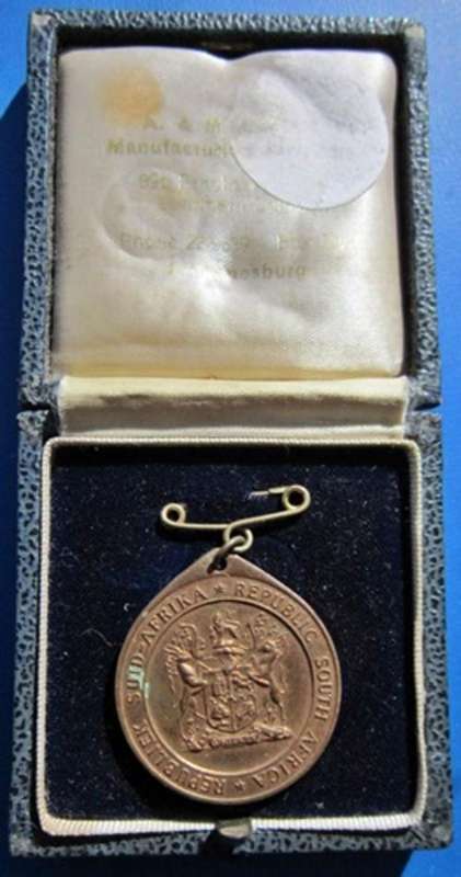 31 May 1961 Republic South Africa Medallion in Blue Box