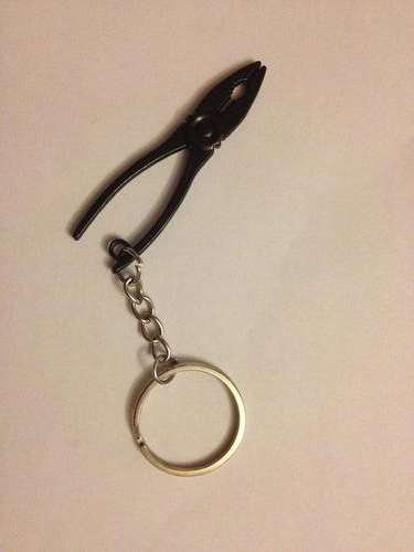 Black Metal Keyring - Pliers
