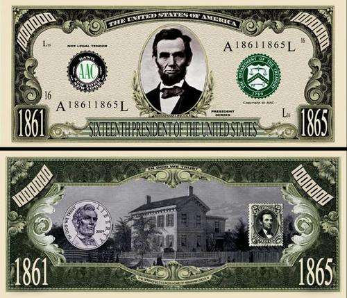 16TH PRESIDENT (ABE LINCOLN) DOLLAR BILL