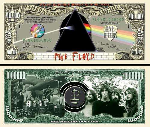 PINK FLOYD NOVELTY MILLION DOLLAR BILL