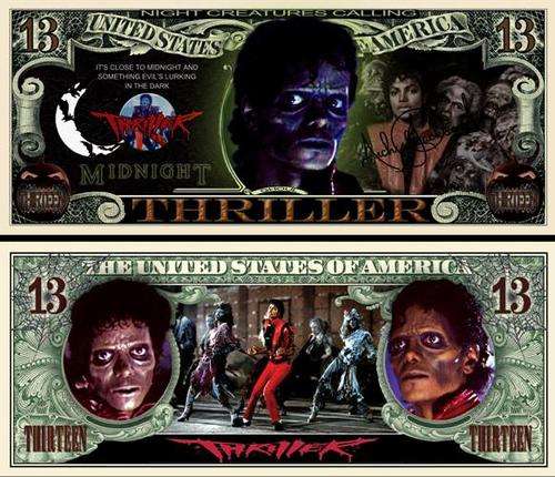 A COMMEMORATIVE THRILLER  MILLION DOLLAR BILL - MICHAEL JACKSON