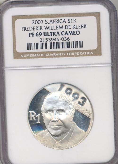 2007 -  Silver R1 FW de Klerk - PF69UC