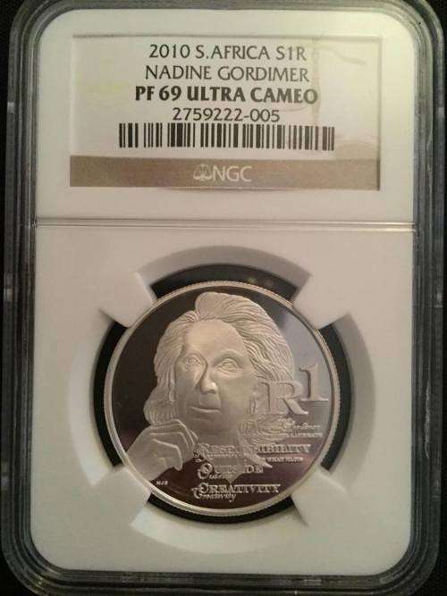 Nadine Gordimer 2010 Protea Silver NGC Graded PF69 Ultra Cameo. Low mintage!!