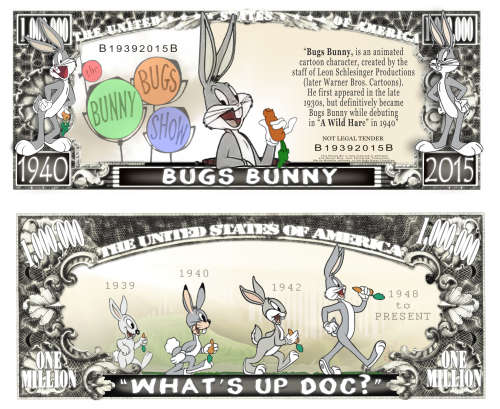 BUGS BUNNY ONE MILLION DOLLAR BILL