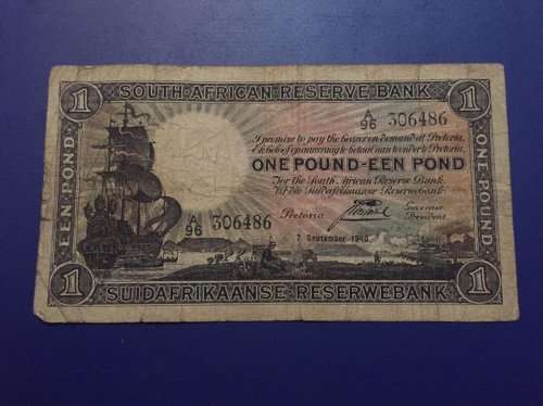 J Postmus - One Pound - FIRST and only issue - SEE PHOTO'S