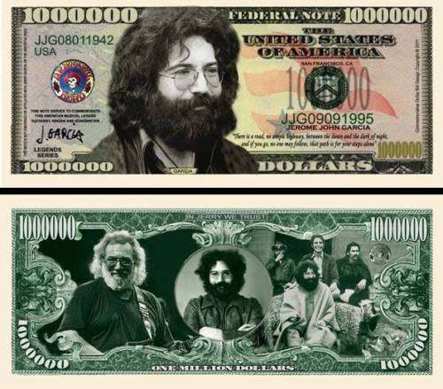 JERRY GARCIA NOVELTY MILLION DOLLAR BILL