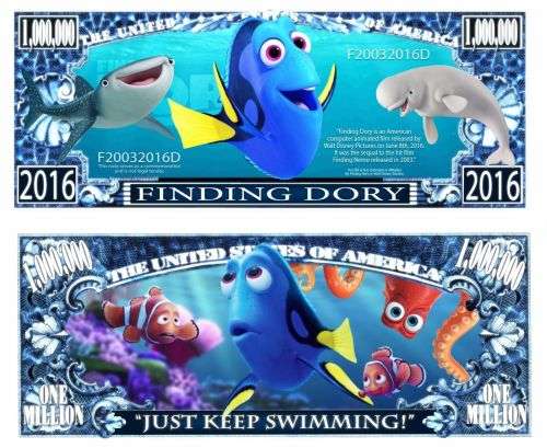 FINDING DORY NOVELTY MILLION DOLLAR BILL
