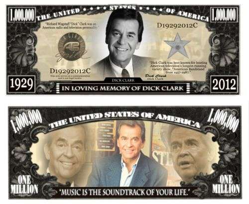 DICK CLARK NOVELTY MILLION DOLLAR BILL