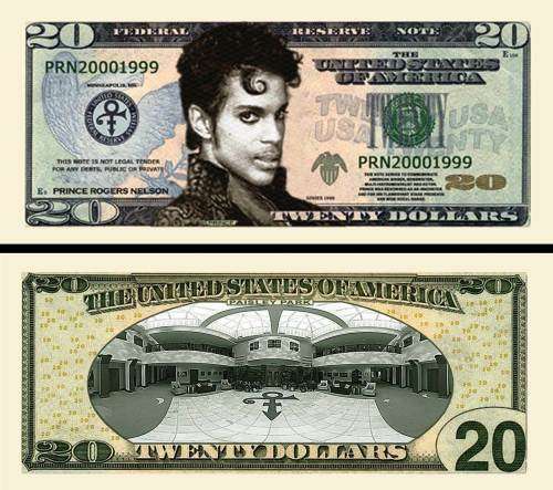 PRINCE TWENTY DOLLAR NOVELTY  BILL