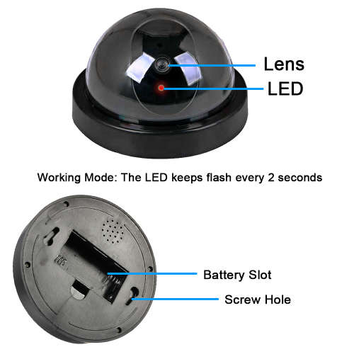 Dummy CCTV  Security Camera with red light