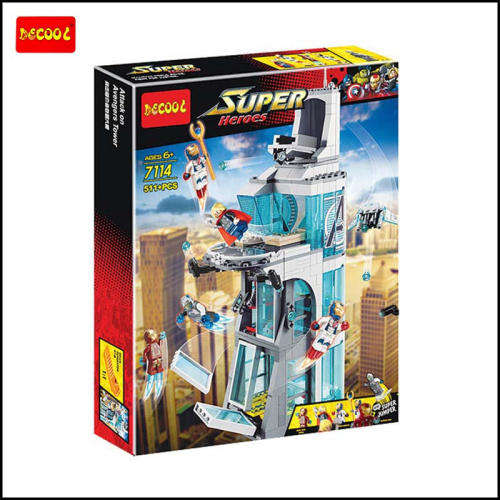 DECOOL 7114 Iron Man Base Attack Avengers Tower buster