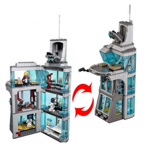 DECOOL 7114 Iron Man Base Attack Avengers Tower buster