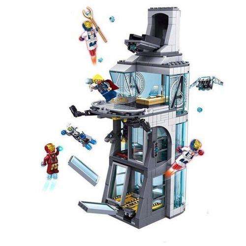 DECOOL 7114 Iron Man Base Attack Avengers Tower buster