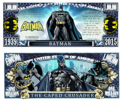 BATMAN NOVELTY MILLION DOLLAR BILL