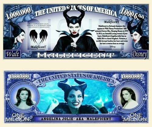 MALEFICENT NOVELTY MILLION DOLLAR BILL