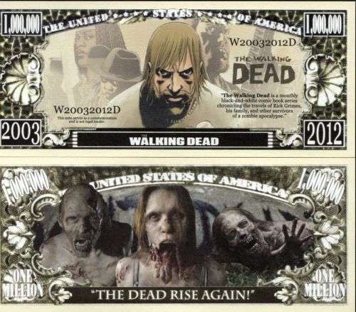 THE WALKING DEAD NOVELTY MILLION DOLLAR BILL