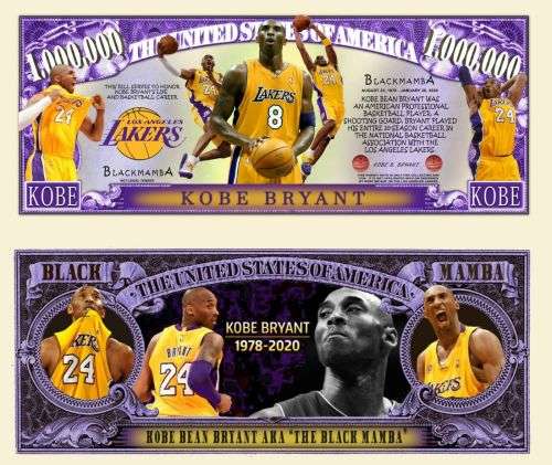 KOBE BRYANT NOVELTY MILLION DOLLAR BILL