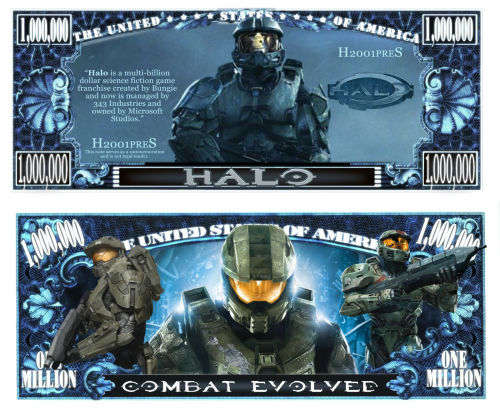HALO MILLION DOLLAR BILL