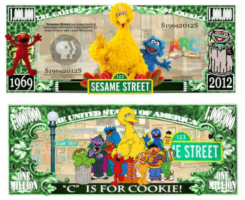 SESAME STREET MILLION DOLLAR BILL