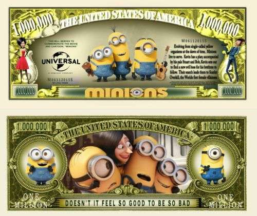MINIONS NOVELTY MILLION DOLLAR BILL