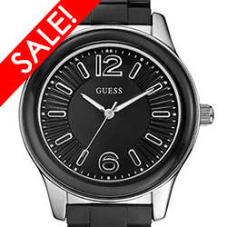 GUESS Bubbles - Women's Quartz Watch with Black Dial Analogue Display - IN STOCK!