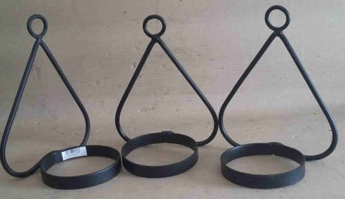 Garden wrought iron heart single wall pot holder. set of 3                            gd1