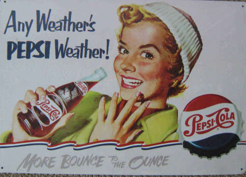 Pepsi metal sign                                                mt11