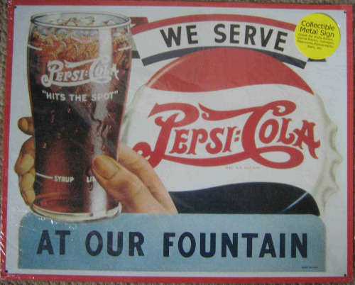 Pepsi metal sign                                                mt11
