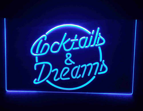 Cocktails and Dreams bar neon sign                                                 bd2
