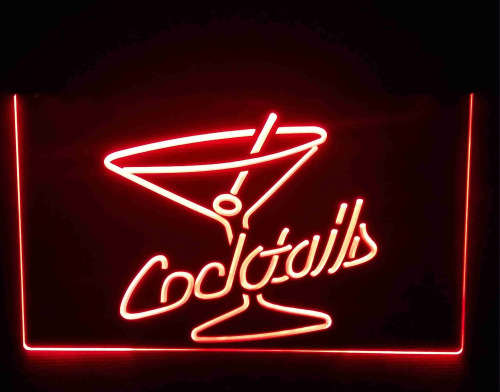 Cocktails bar neon sign                                                 bd2