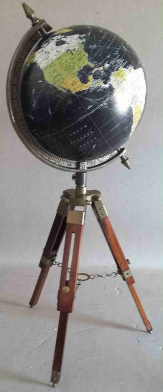 World globe. On telescopic tripod stand. Beautiful item to complement your home