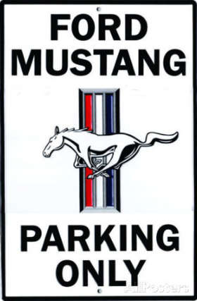 Mustang Parking embossed  metal sign                mt20