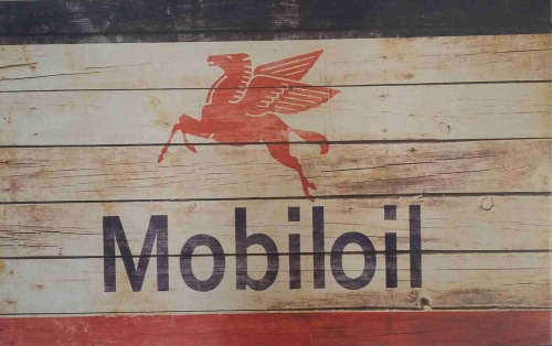 Mobiloil   BIG metal sign. 78 x 48cm                              mt36