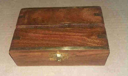 Rosewood and brass cigar box