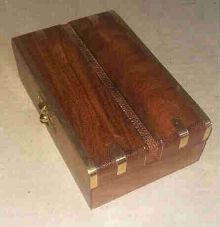 Rosewood and brass cigar box