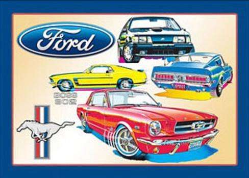 Ford Mustang car metal sign.                               mt20